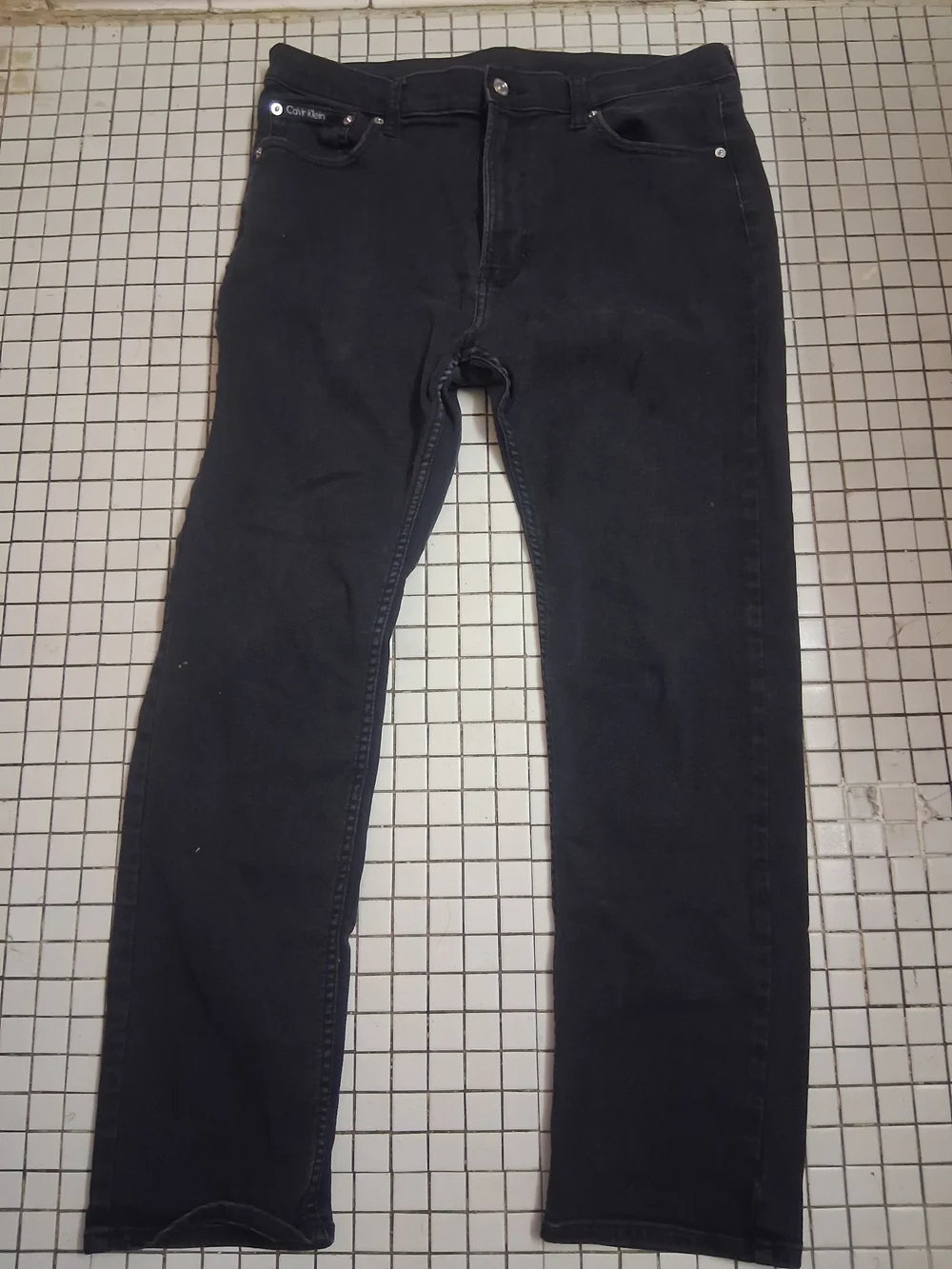 Calvin Klein Men's Black Straight-Leg Jeans
